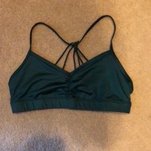 Also yoga size large straps dark green bra